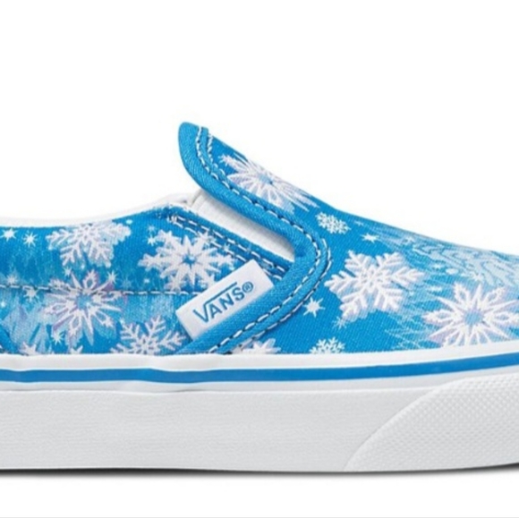 Vans CLASSIC SLIP-ON V KIDS 'SNOWFLAKES - WINTER WONDERLAND size2.5 new - Picture 8 of 8